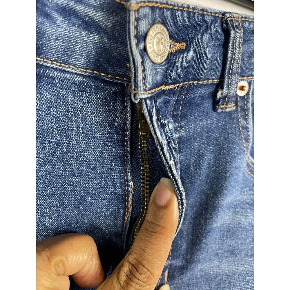 Frye Jeans Womens 4/27 Blue High Rise Slim Straight Stretch Denim Pants - Picture 4 of 12